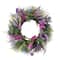 24&#x27;&#x27; Green and Purple Eucalyptus Floral Spring Wreath